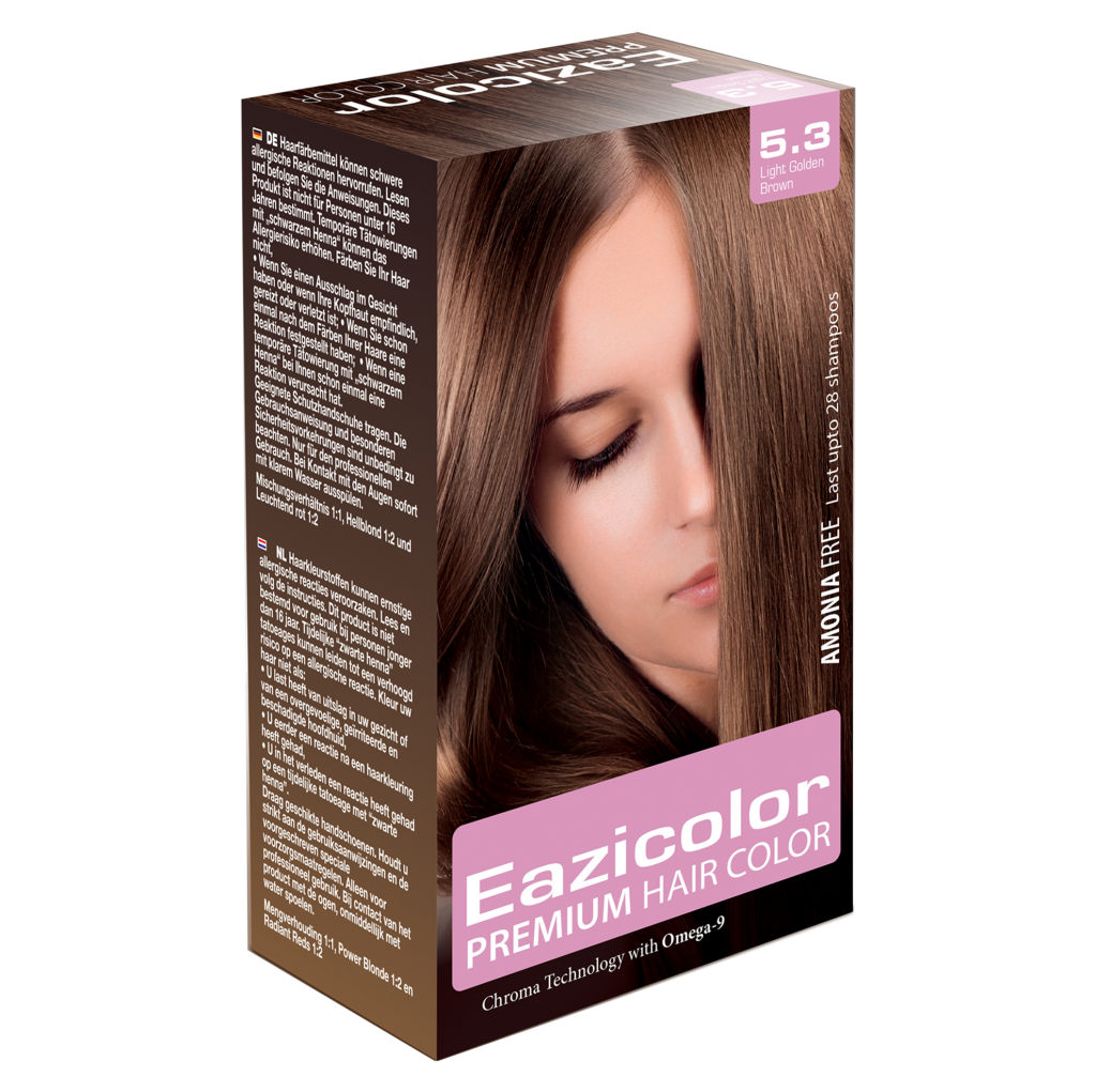 Eazicolor Premium Hair Color Kit For Women Light Golden Brown  | ezMarket