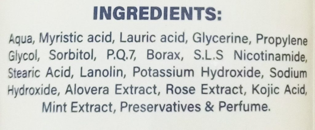 De'Lesh Cooling Crystals Mint Face Wash Ingredients