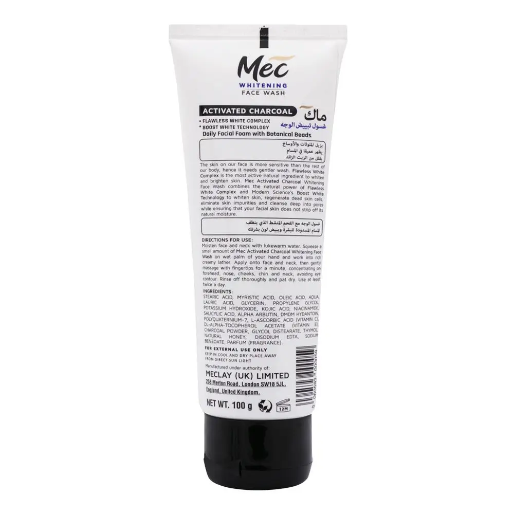 Mec Whitening Face Wash with Activate Charcoal