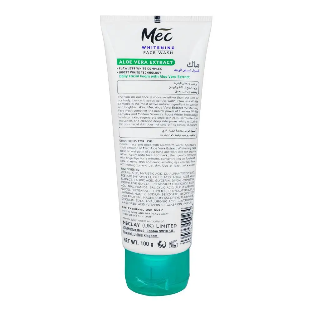 Mec Whitening Face Wash with Aloe Vera Extract